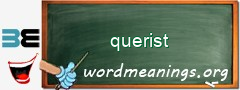 WordMeaning blackboard for querist